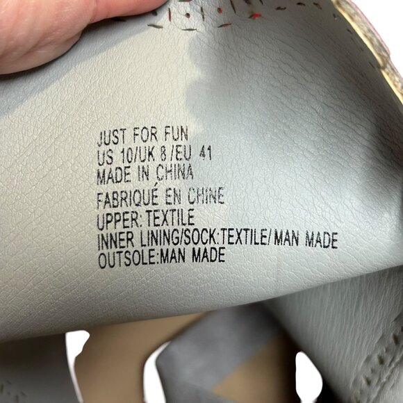 JustFab Just For Fun Gray Heel Sandals - Picture 8 of 9